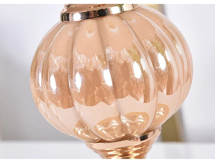 Bedside Lamp – Fabric Shade & Gold or White Base