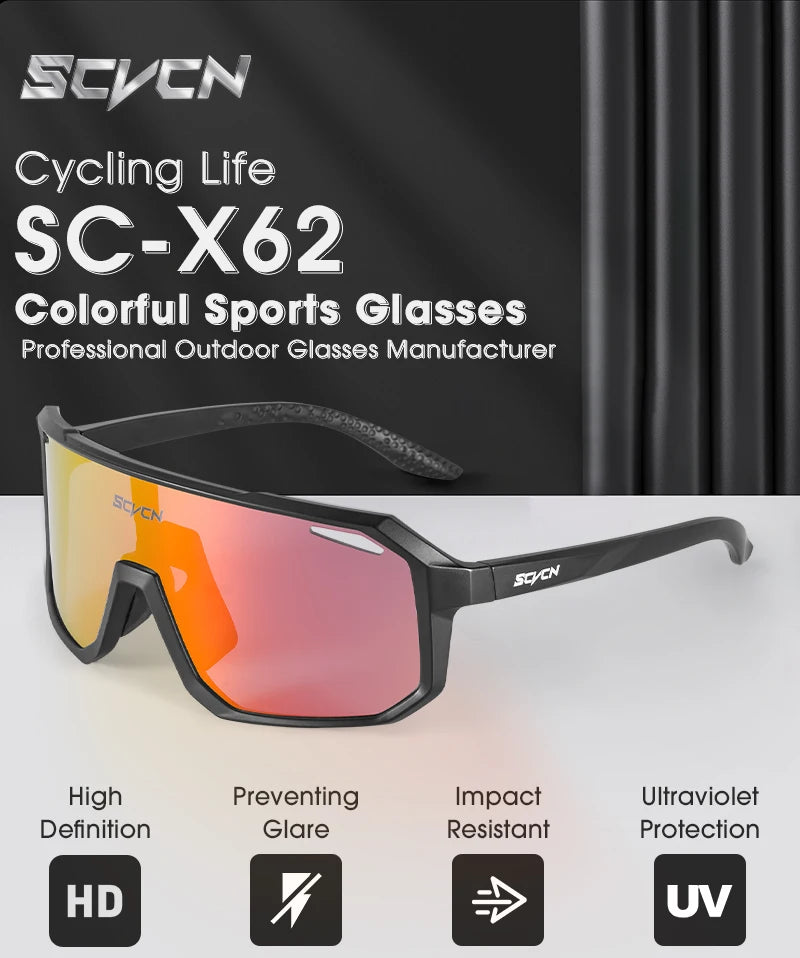 SCVCN Cycling Sunglasses — UV400 Polarized Sports Eyewear for Men & Women