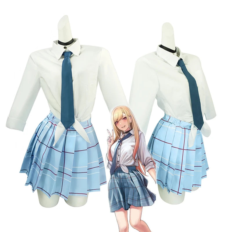 Kitagawa Marin Cosplay Costume – My Dress-Up Darling Anime School Girl Uniform