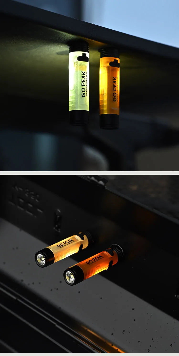 GOPEAK Pocket Mini Flashlight – Hat Clip, USB Rechargeable, Magnetic, Glow-in-Dark EDC Light