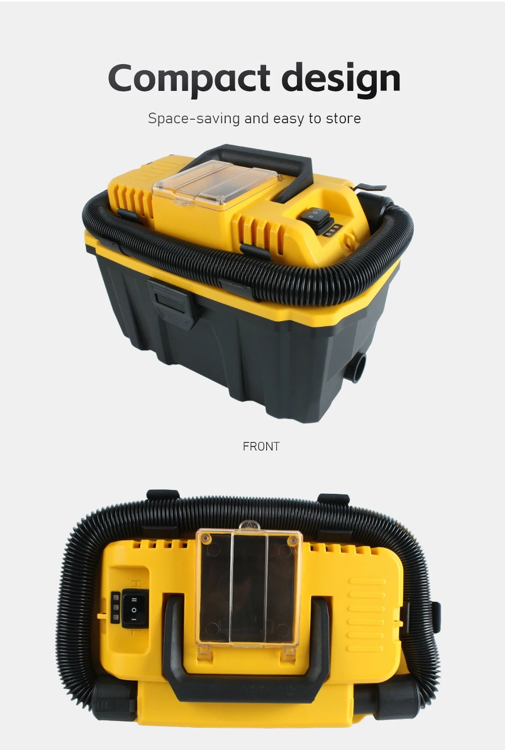 Brushless Cordless Wet/Dry Vacuum – Compatible with DeWalt 12V–24V Batteries (Tool Only)