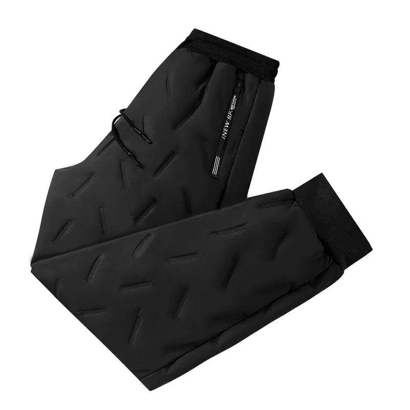 Women's Warm Plush Straight Leg Drawstring Pants — Thickened Winter Sport Trousers