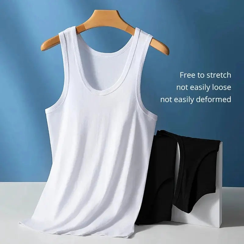 Men's Cotton Sleeveless Vest 3-Pack — Casual Fitness Sports Tank Top