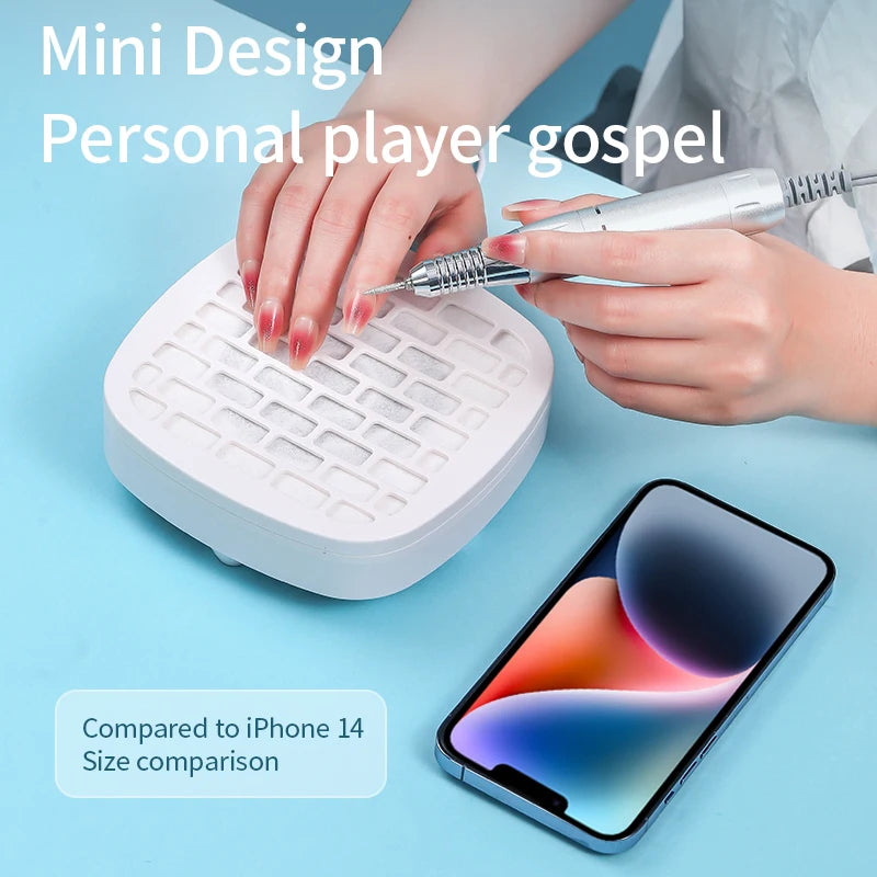 Mini Nail Dust Collector Extractor Fan – USB Powered Manicure Vacuum with Paper Filter