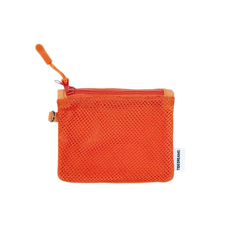 Mesh Coin Purse Multi-Purpose Travel Makeup Storage Bag — Double-Layer Zipper Card Holder