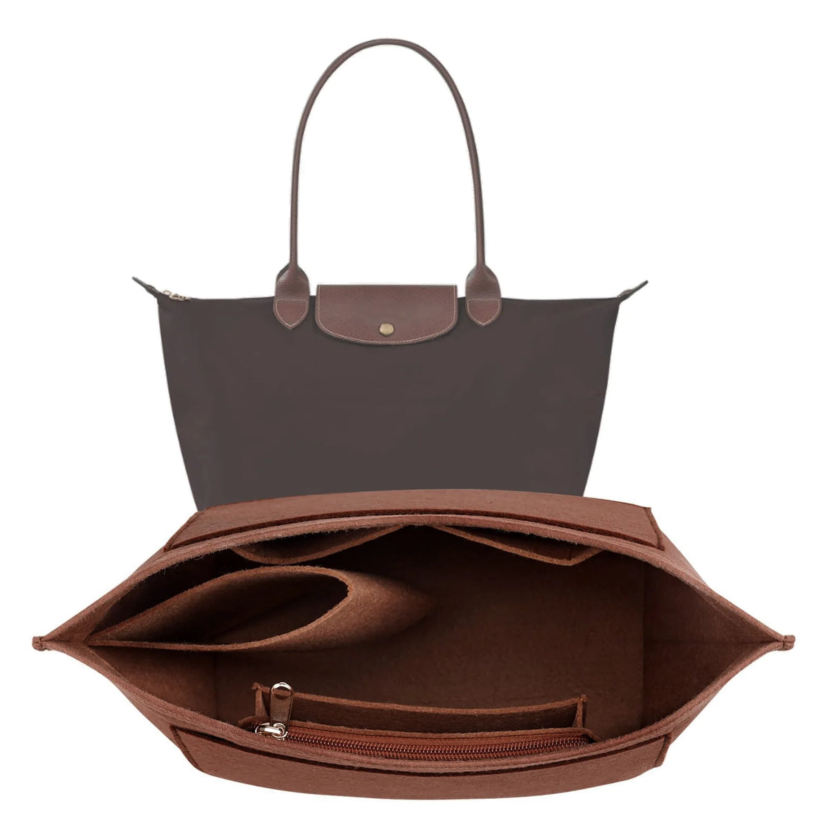 Felt Purse Organizer Insert – 5 Colors, 3 Sizes – Handbag Inner Liner for Totes & Purses