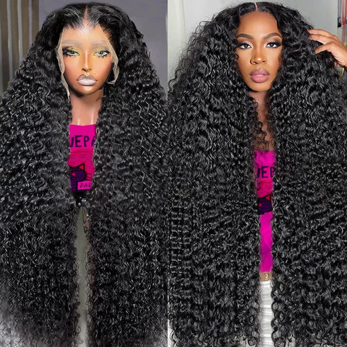 40 Inch Deep Wave Frontal Wig | 13x4 13x6 HD Lace Loose Wave Pre-Plucked Brazilian Human Hair