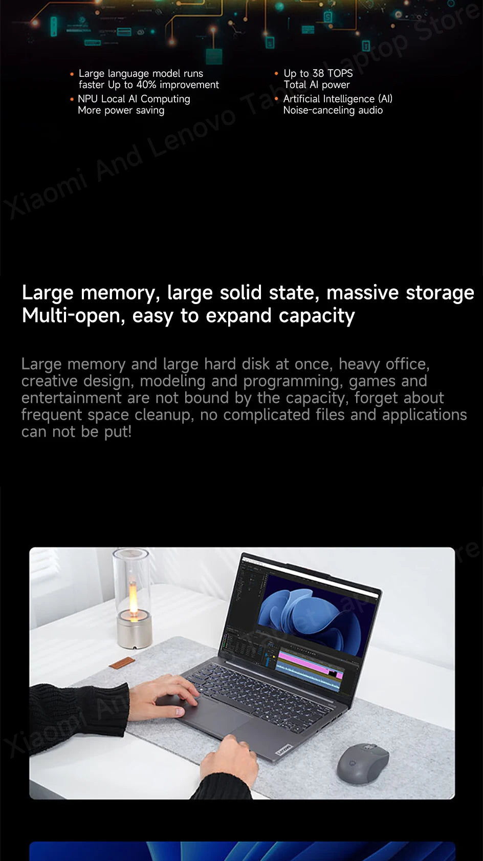 Lenovo Xiaoxin Pro14 2024 – 14" 2.8K 120Hz OLED, AMD Ryzen 7 8845H, Up to 32GB LPDDR5, 2TB PCIe 4.0 SSD
