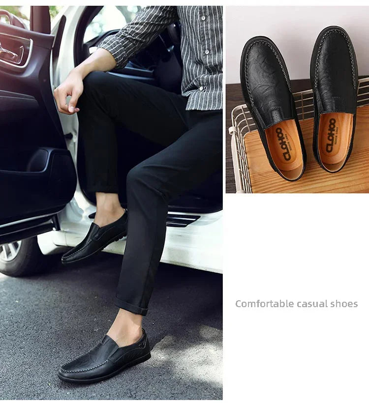 Men's Genuine Leather Slip-On Loafers