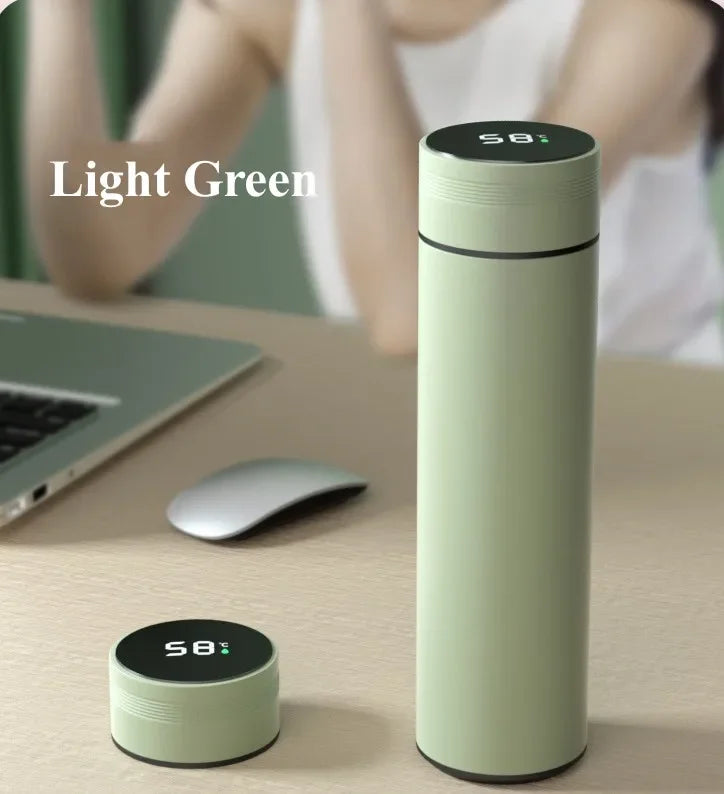 Trebalena 500ml Temperature Display Vacuum Thermos Bottle – 304 Medical-Grade SS, 24Hr Hot & Cold, Touch Temp Lid, 8 Colors
