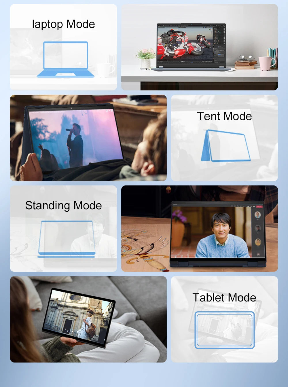 Ninkear YBOOK15 360° 2-in-1 Laptop – 15.6" FHD IPS Touch, AMD Ryzen 3 3200U, Up to 16GB DDR4, 512GB SSD, Windows 11 Pro