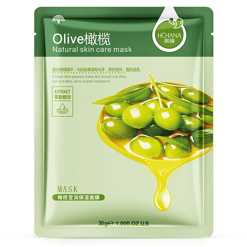 Natural Plant Aloe & Fruit Facial Sheet Masks — 10-Pack Korean Skincare