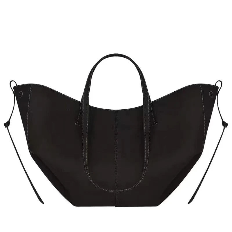 Large Capacity Genuine Cowhide Leather Tote Bag – Underarm Shoulder Bag for Women 2026