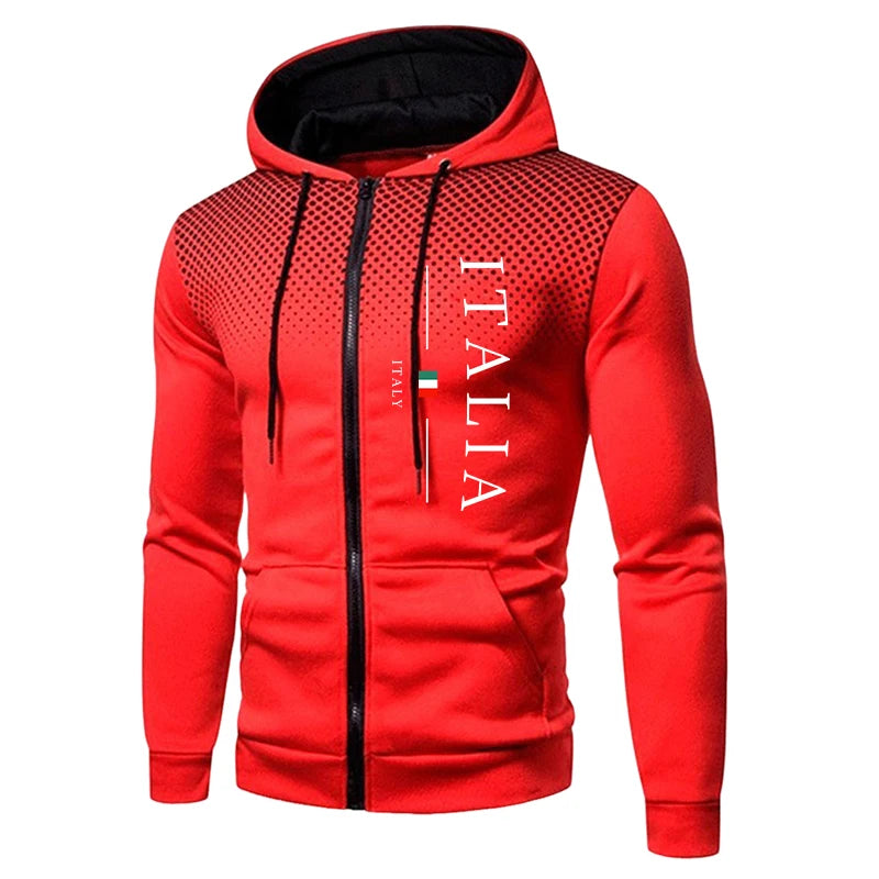 Men's Zipper Hoodie & Sweatpants Set – Urban Casual Sporty Daily Training Tracksuit