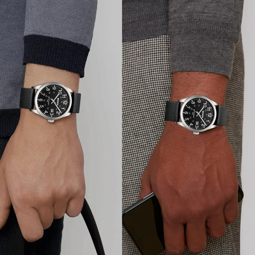 BIDEN Men's Waterproof Luminous Quartz Sports Watch