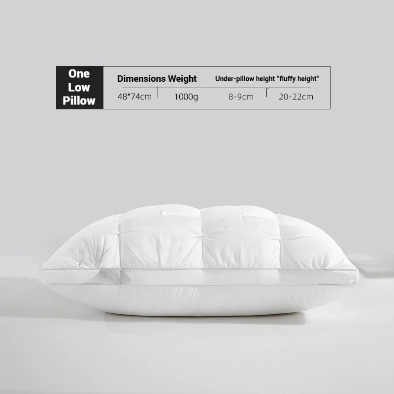 5-Star Hotel Sleeping Pillow – 3D Soft Bilateral Washed Solid Color, Multiple Options