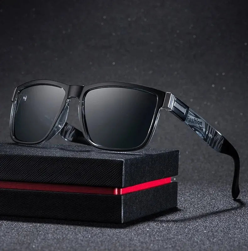 Fashionable Vintage Square Sunglasses | Luxury Designer Driving Fishing Eyewear for Men & Women
