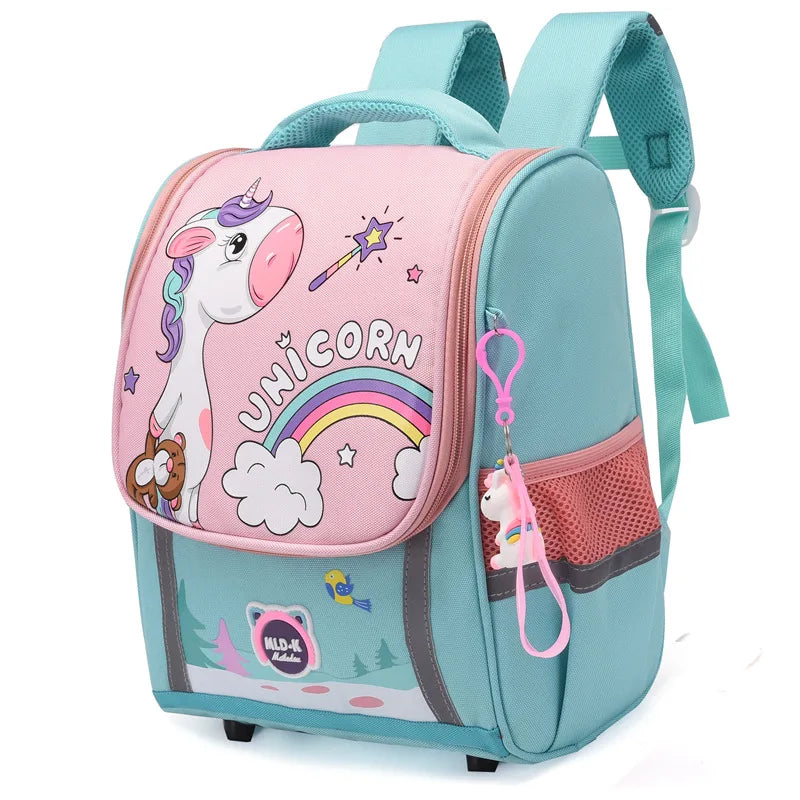 Unicorn School Backpack – Kids Canvas Bag & Size Options