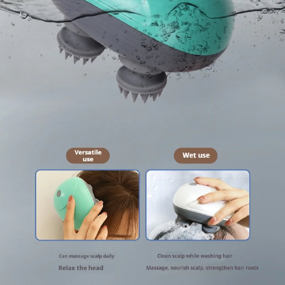 Electric Scalp & Body Kneading Massager – Vibrating Deep Tissue Massage for Head, Neck & Shoulders