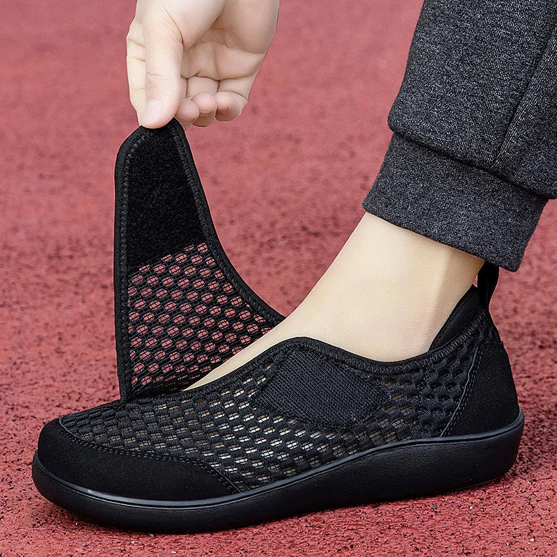 Wide Box Open Shoes for Elderly – Adjustable Diabetic Orthopedic Sandals