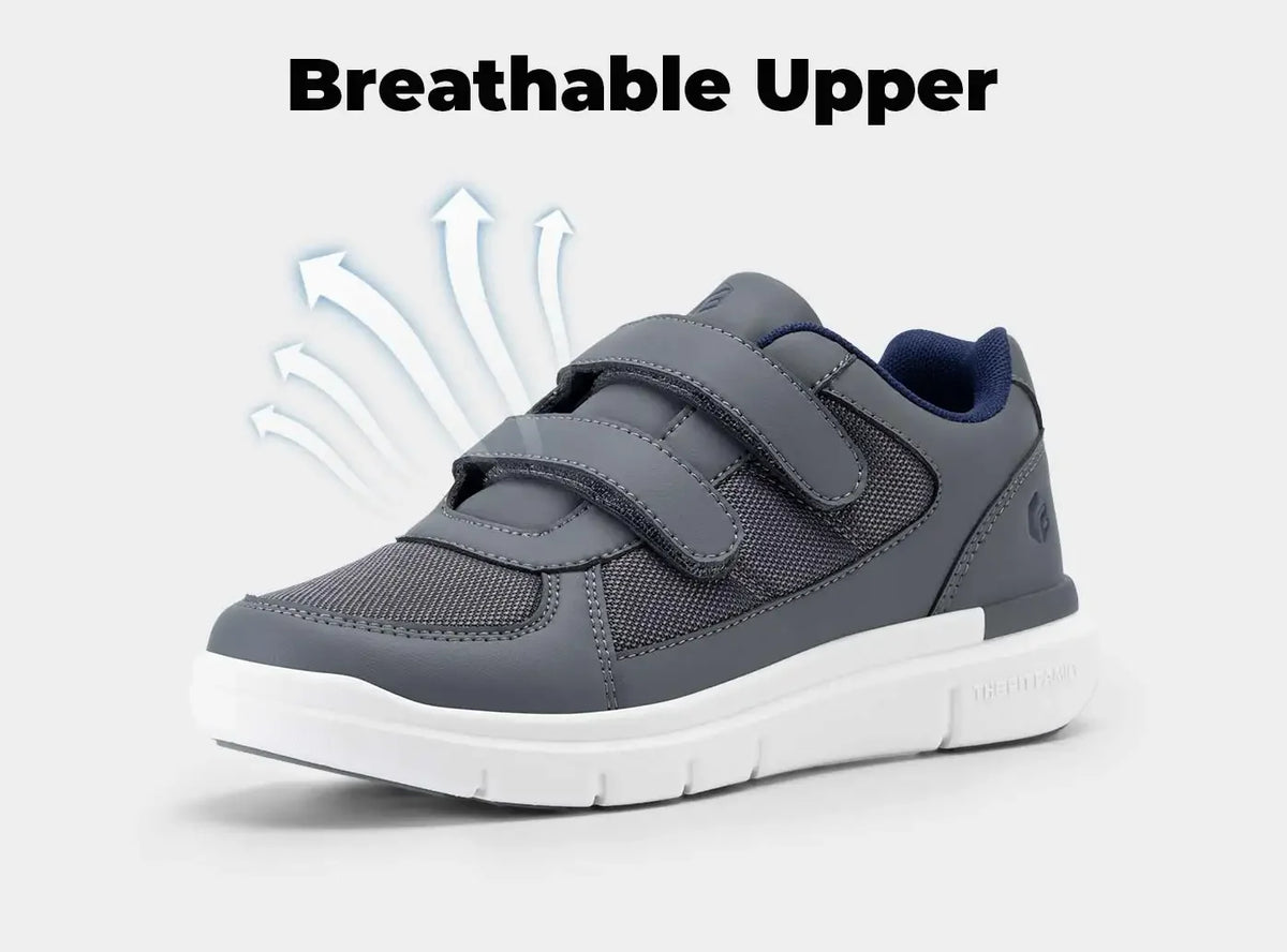 Men's Extra Wide Diabetic Flat Shoes – Orthopedic Wide Fit for Elderly Neuropathy, Swollen Feet & Foot Pain Relief