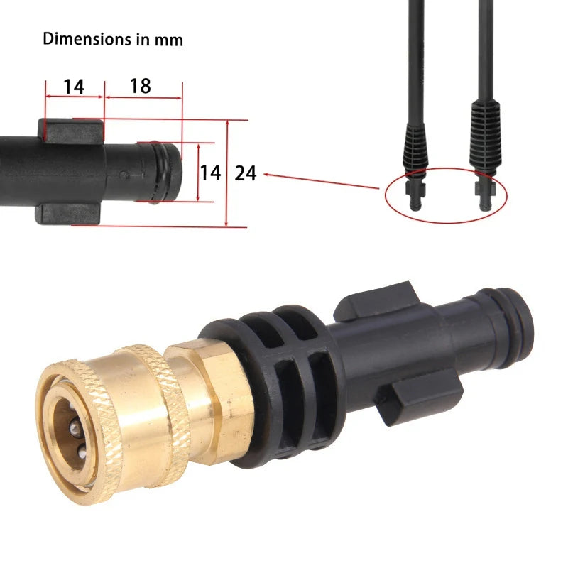 Pressure Washer Adapter – 1/4" Quick Release Connector for Karcher, Bosch, Nilfisk, LAVOR & More