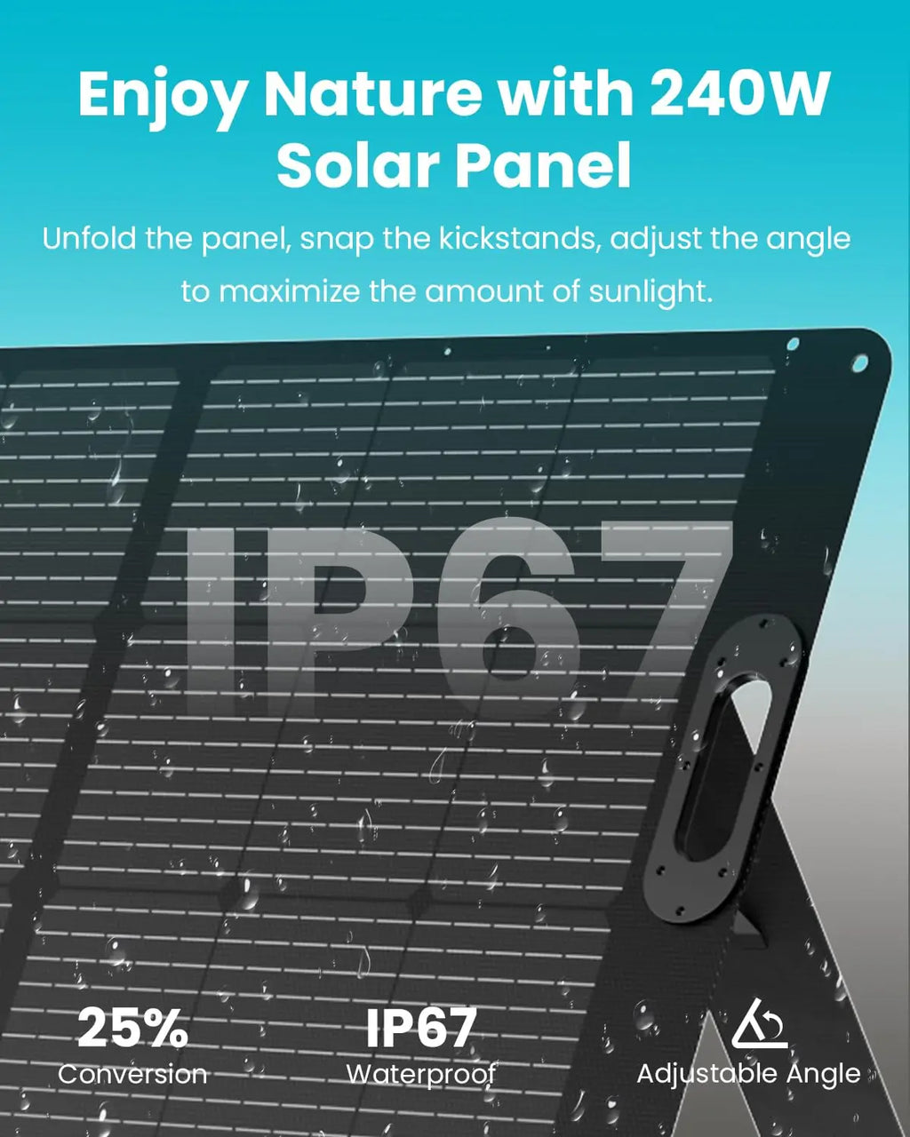 2000W Mega 1 Solar Generator Kit – 240W Panel, 1024Wh LiFePO4 Battery Power Station with UPS & App