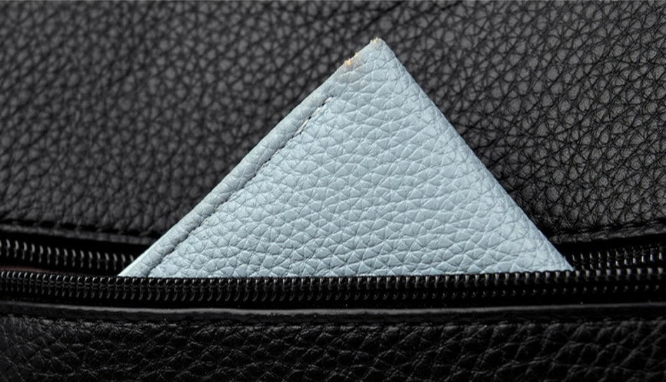 VANDERWAH Genuine Cow Leather Letter Sequin Crossbody Tote – Luxury Designer Shoulder Bag for Women