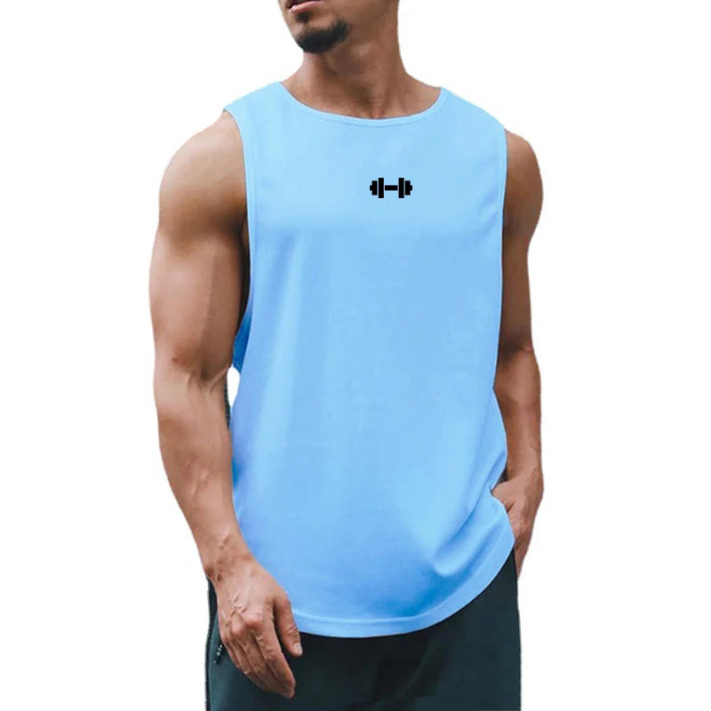 Men's Gym Tank Top Sleeveless Shirt — Athletic Training Vest