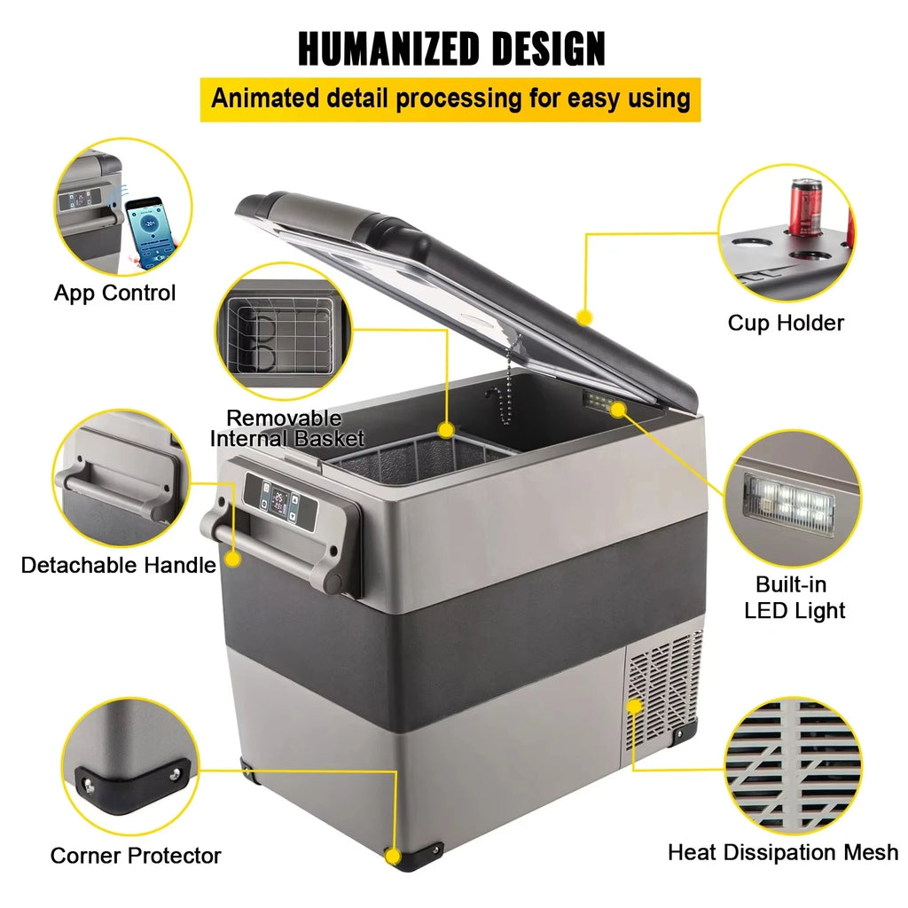 SIHAO Car Refrigerator — 20L 22L 35L 45L 55L Portable Compressor Mini Fridge Freezer DC 110-240V for Camping & Ice Box