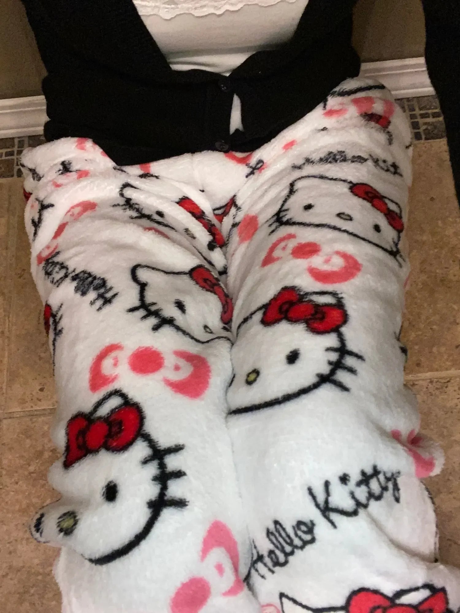 Y2K Hello Kitty Anime Couples Pajamas | Cartoon Casual Homewear Trousers Set