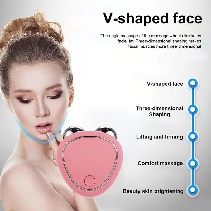 Mini EMS Microcurrent Face Lift Massager – Face Sculpting, Skin Tightening & Facial Serum Kit
