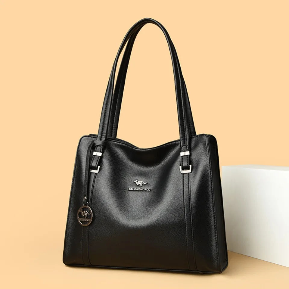 Luxury Soft PU Leather Tote Bag – Large Capacity Sequin Crossbody Shoulder Bag for Women