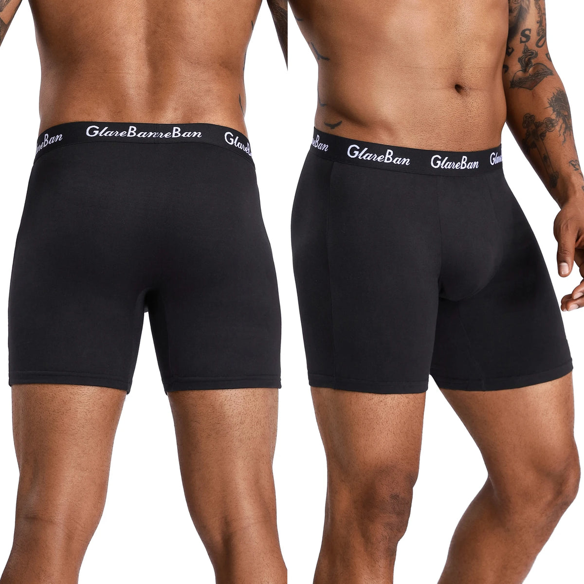 Men's Long-Leg Stretch Boxer Briefs, 5-Pack