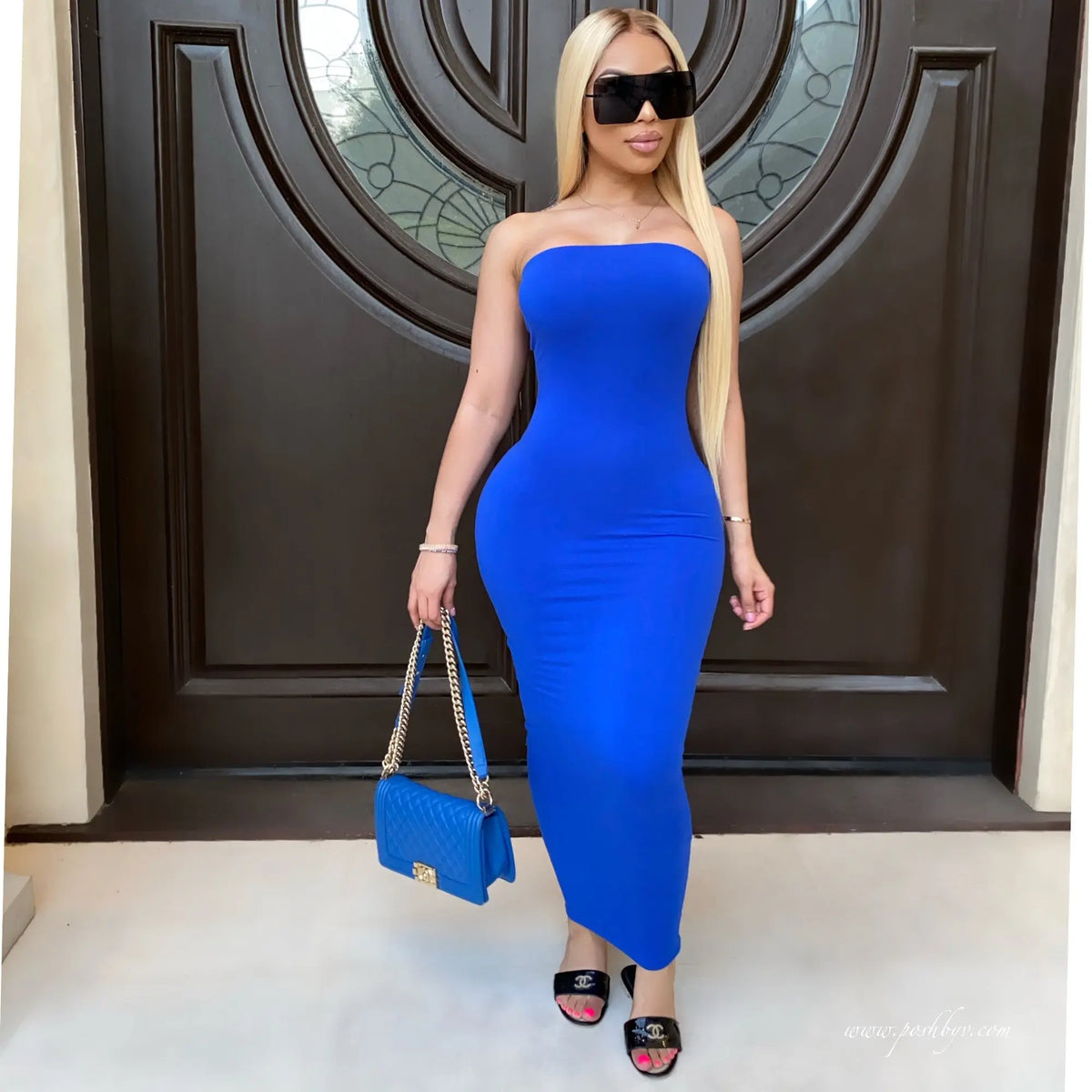 Women's Sexy Sleeveless Chest Wrap Long Beach Dress – Strapless Maxi Dress