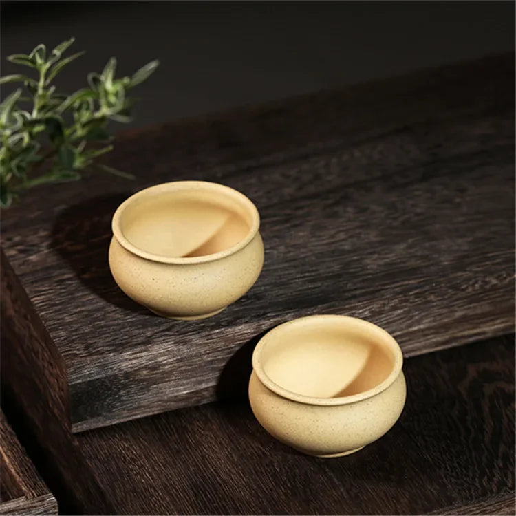 Purple Clay Teacups – Two-Piece 40ml Set