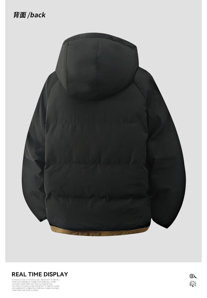 Men's Cotton-Padded Hooded Winter Jacket