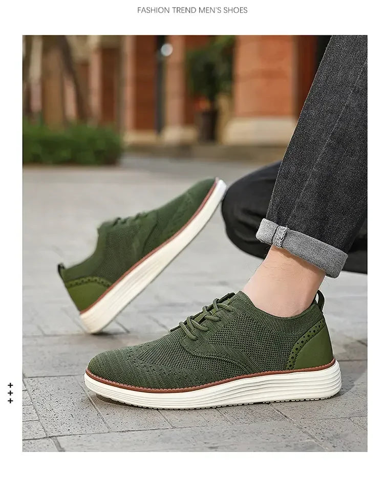 Men's Air Mesh Lace-Up Walking Shoes