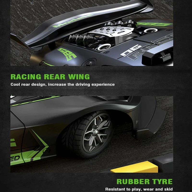 1/18 Scale RC High Speed Drift Sports Car – Remote Control Racing Model for Boys & Kids