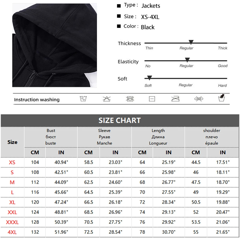 Men's Zip Hoodie Slim Fit Sweatshirt — Fitted Casual Zip-Up Hoodie