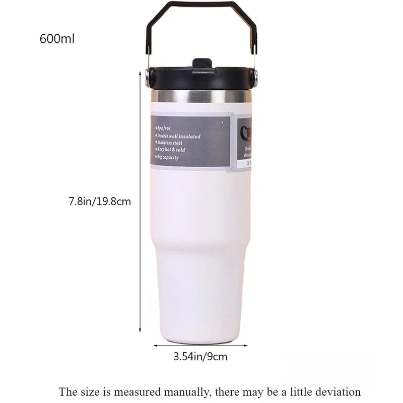 30oz Vacuum-Insulated SS Travel Tumbler with BPA-Free Tritan Lid – Hot & Cold, 900ml, Black/Green/Pink/White