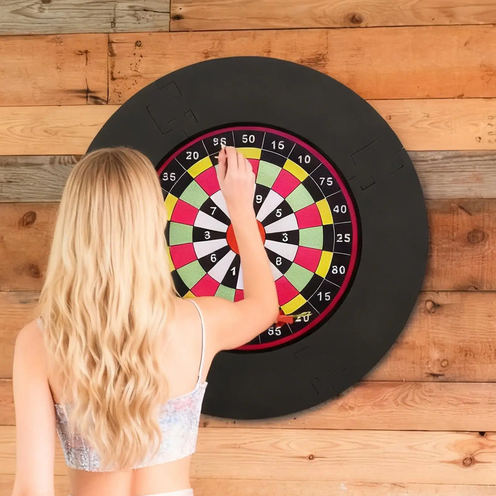 Dartboard Surround – 18-Inch Wall Protector, Noise Reduction Foam Ring for Steel Tip Darts, Game Room & Bar