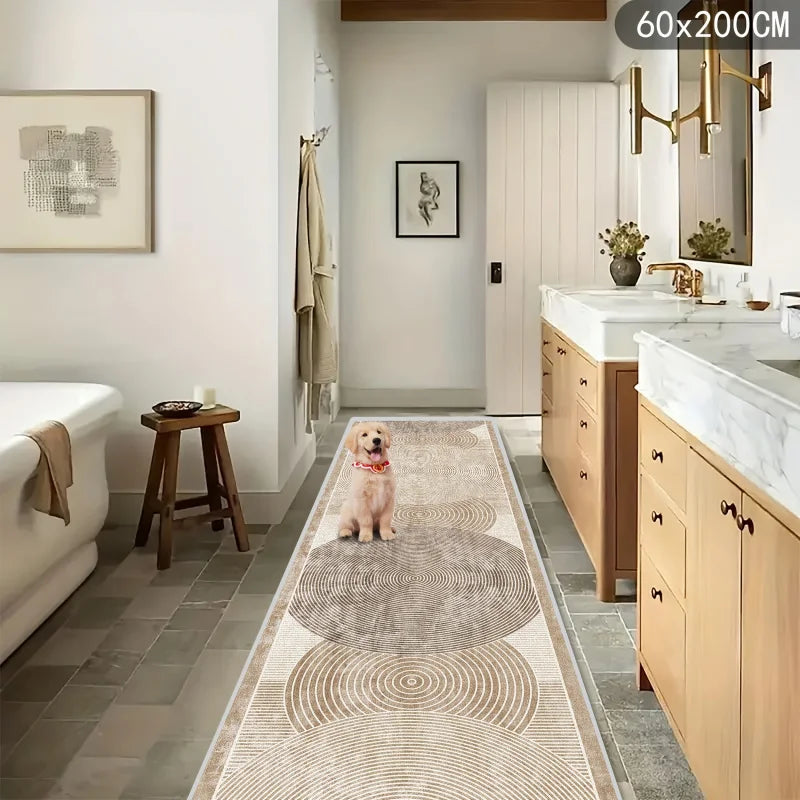 Minimalist Line Carpet – Non-Slip Corridor, Kitchen & Bedroom Rug