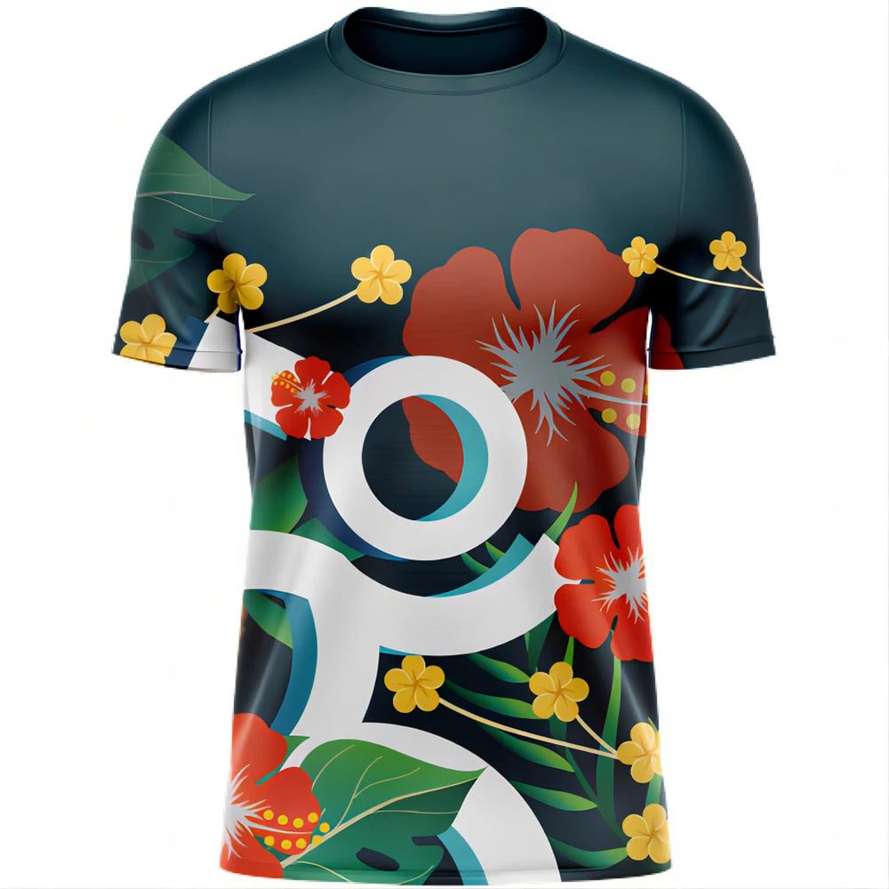 Men's Oversized Streak Print Casual T-Shirt
