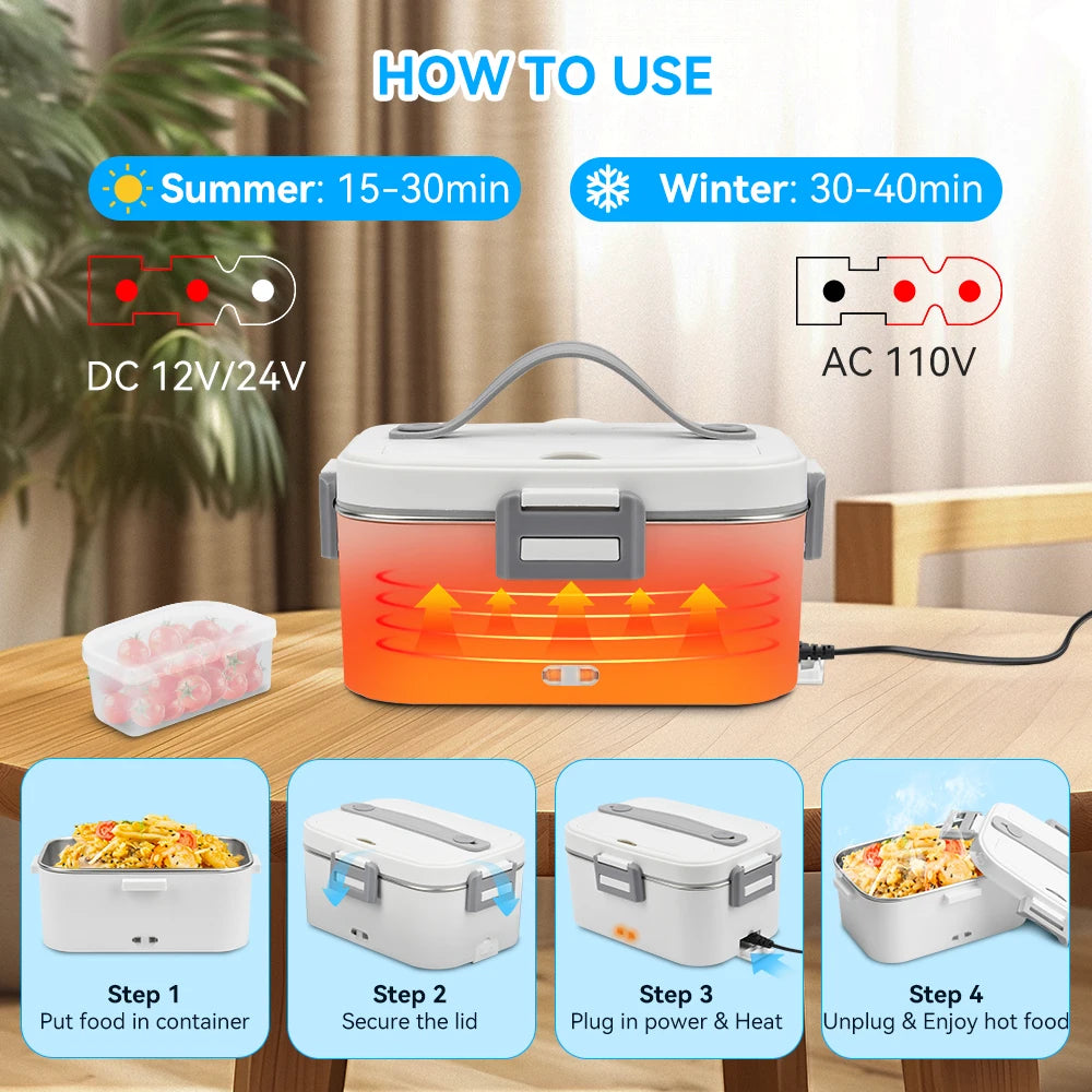 1.8L Electric Lunch Box – 80W Food Warmer