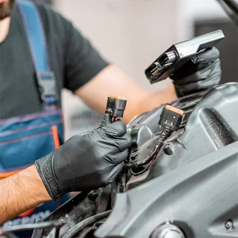 Disposable Black Nitrile Gloves — Latex-Free, Waterproof & Durable for Kitchen, Beauty Salon & Home Use