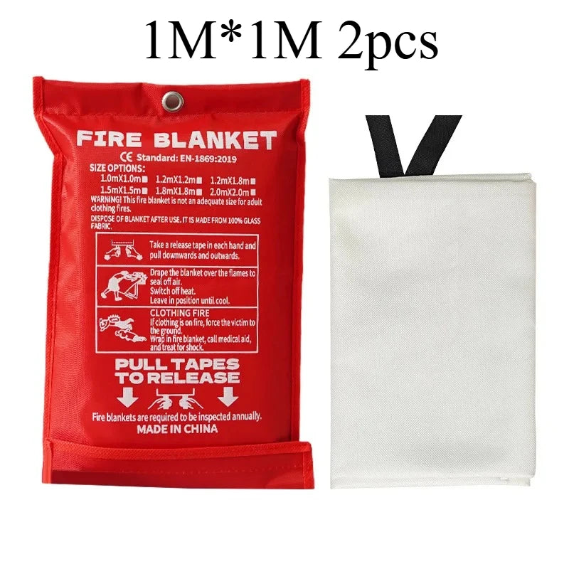 Fiberglass Fire Emergency Blanket – Flame Retardant Suppression Blanket for Home Safety & Survival