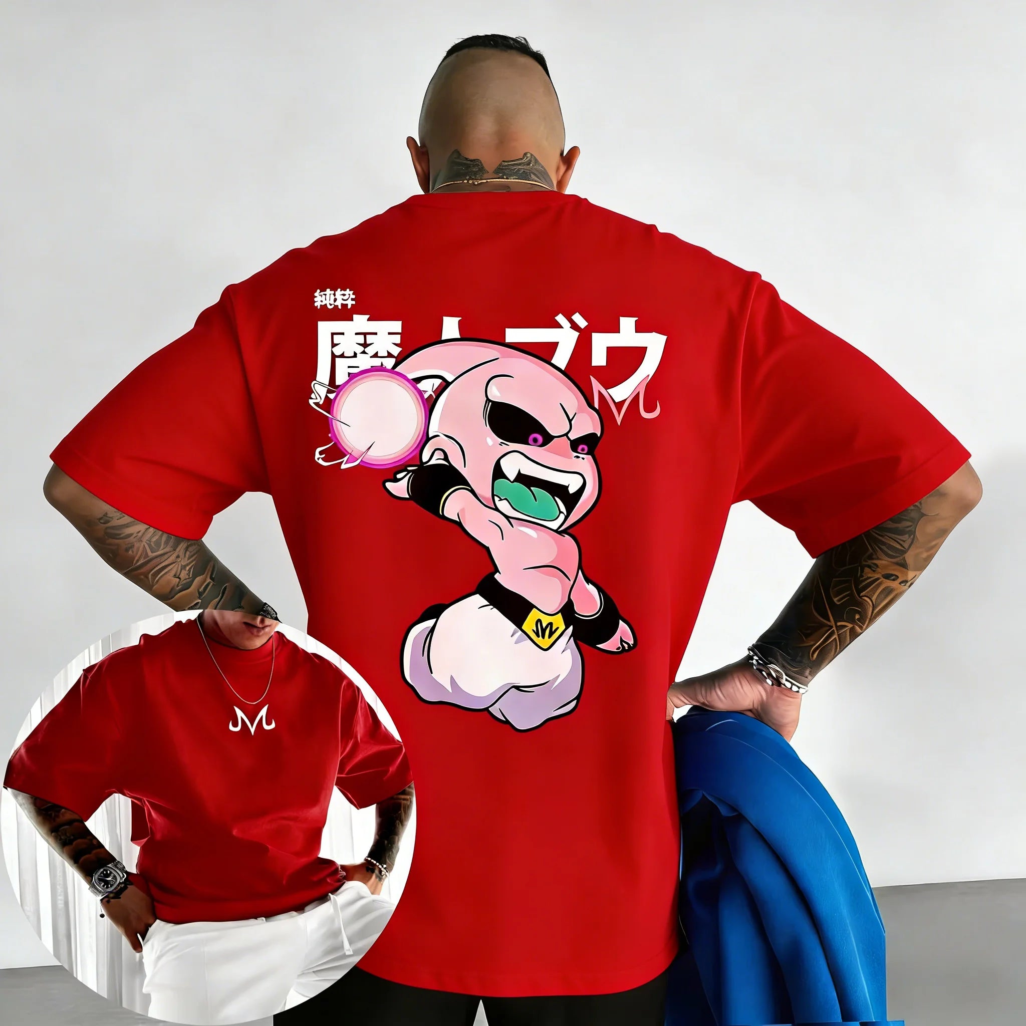 Dragon Ball Anime Cotton T-Shirt — Majin Buu Hip Hop Street Style Tee