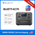BLUETTI AC70 Portable Power Station — 1000W 768Wh Solar Generator for Road Trips, Off-Grid & Power Outages