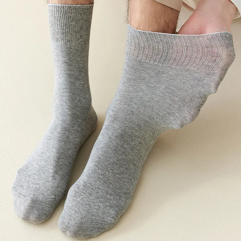 Plus Size Diabetic Varicose Vein Socks – 3 Pairs Cotton Loose Mouth EU 35-50 Men & Women